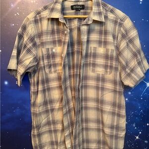 Ezekiel Navy and Cream Plaid Casual Shirt